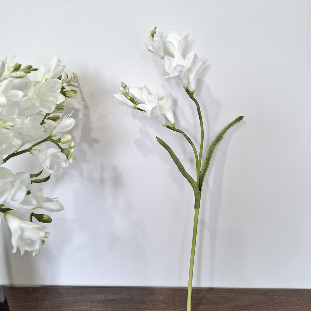 white freesia flowers artificial