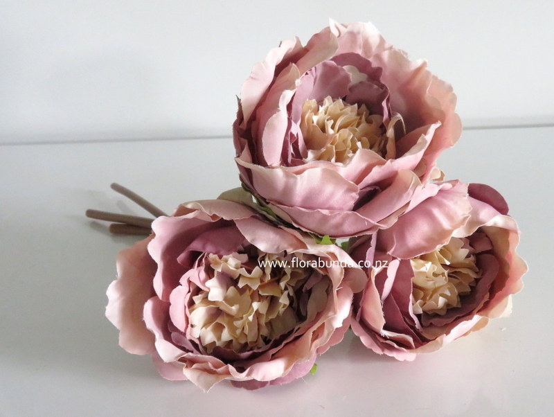 Mushroom coloured peony bunch