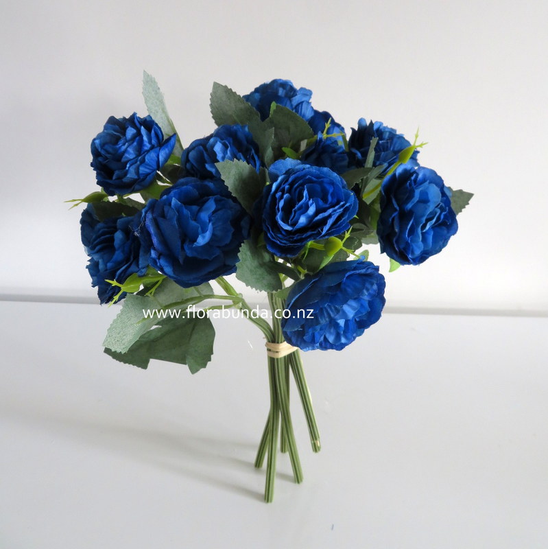 Royal blue silk flower bundle