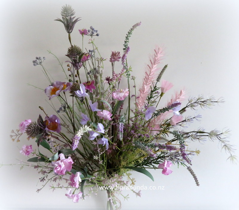 Pink lavender coloured wild flower bundle