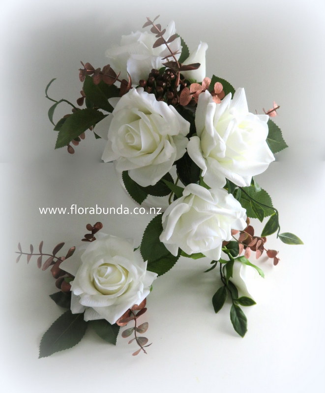 white rose cake flowers
