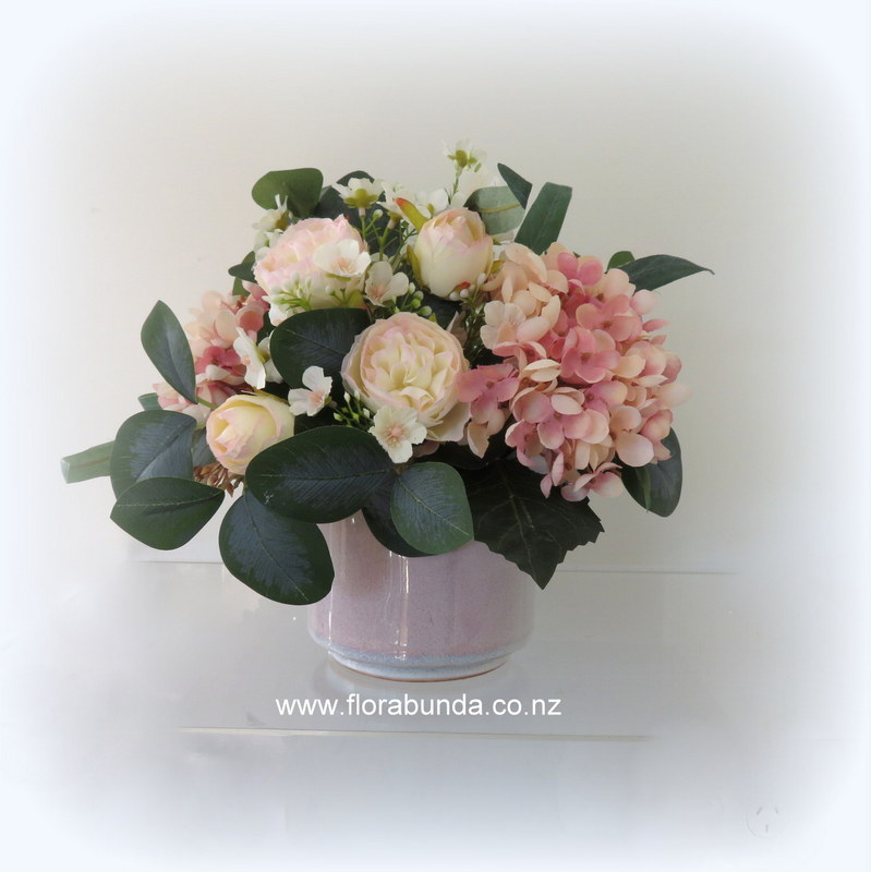 Pretty Pot of pink blush flowers