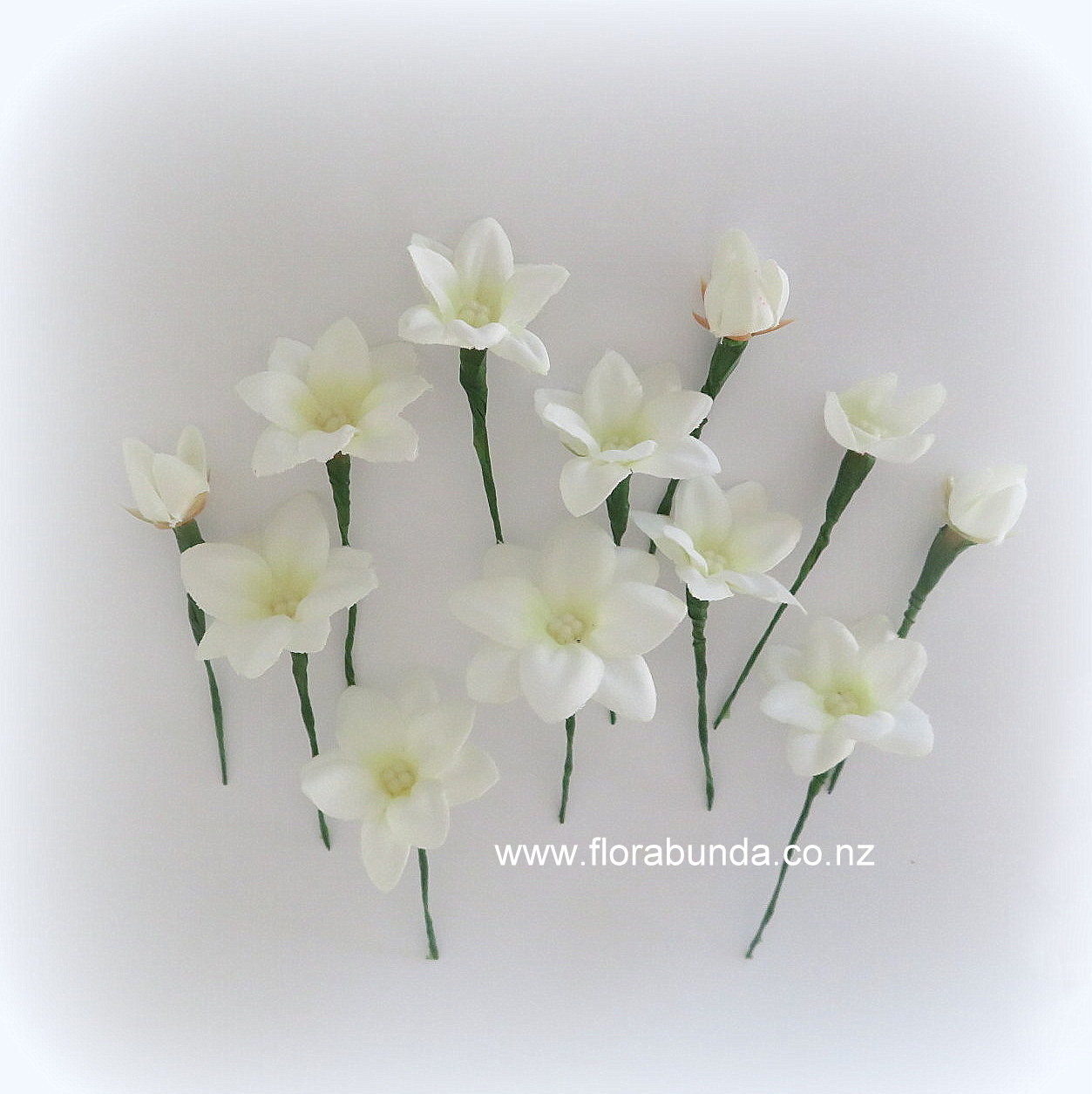 White star flower hair scatters set of 12
