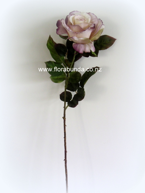 Vintage Mauve Cream Large Rose - Image 3