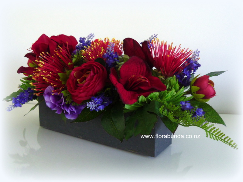 Purple and Red Long Cemetery Arrangement - Image 2