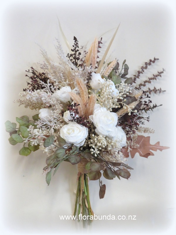 Dried wedding flowers Beige, white Natural Bride Bouquet - Image 3
