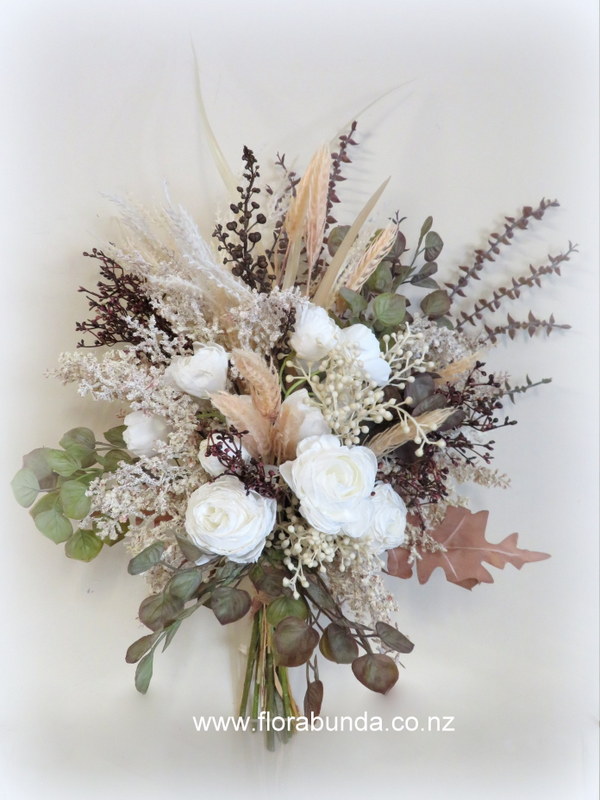 Dried wedding flowers Beige, white Natural Bride Bouquet - Image 2